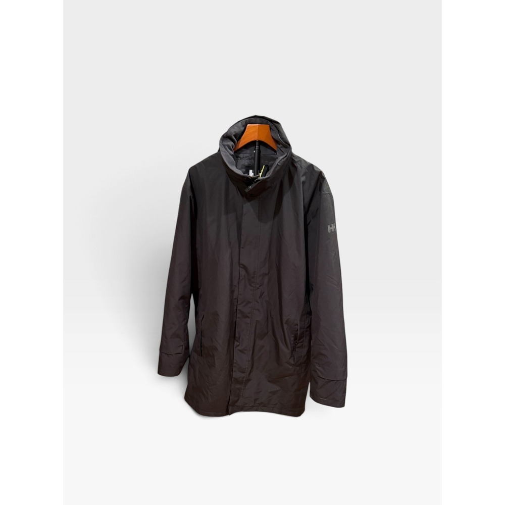 Helly Hansen Helly Tech Protection Jacket Mens XL Black Waterproof Hood Coat HH